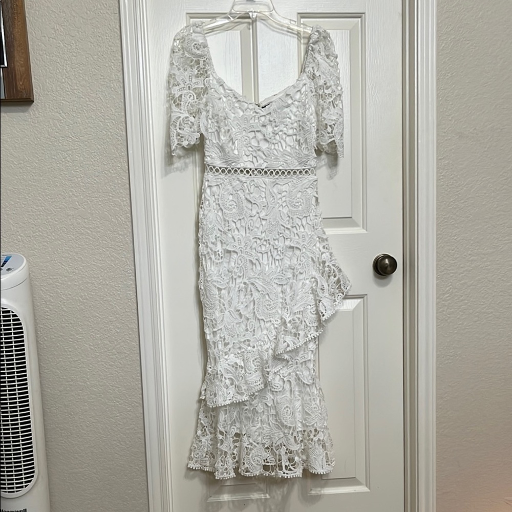 Lulu's White Lace Wedding Dress